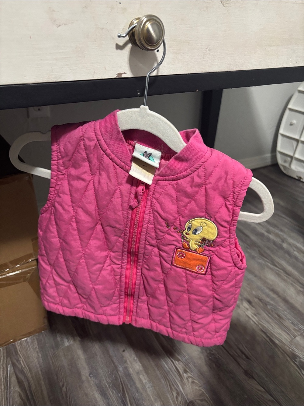 Vintage Baby Looney Toons Zip Up Vest in Style Baby Tweety